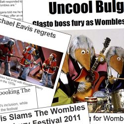 News headlines about The Wombles playing Glastonbury