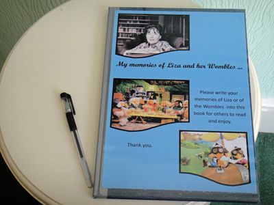 Visitors book for memories of Liza and the Wombles