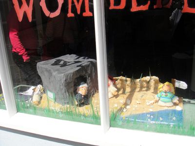 Alderney burrow/bunker window display