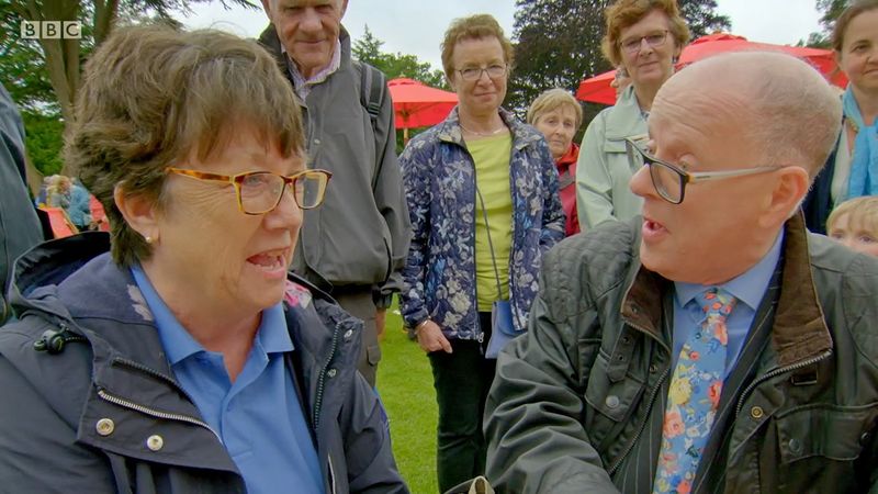 Kate Robertson with Clive Farahar on the Antiques Roadshow