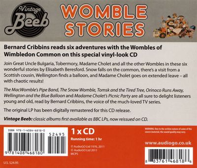 Back cover of Womble Stories CD