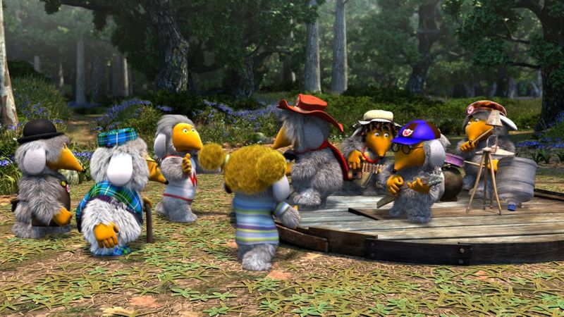 The Wombles band in the opening titles