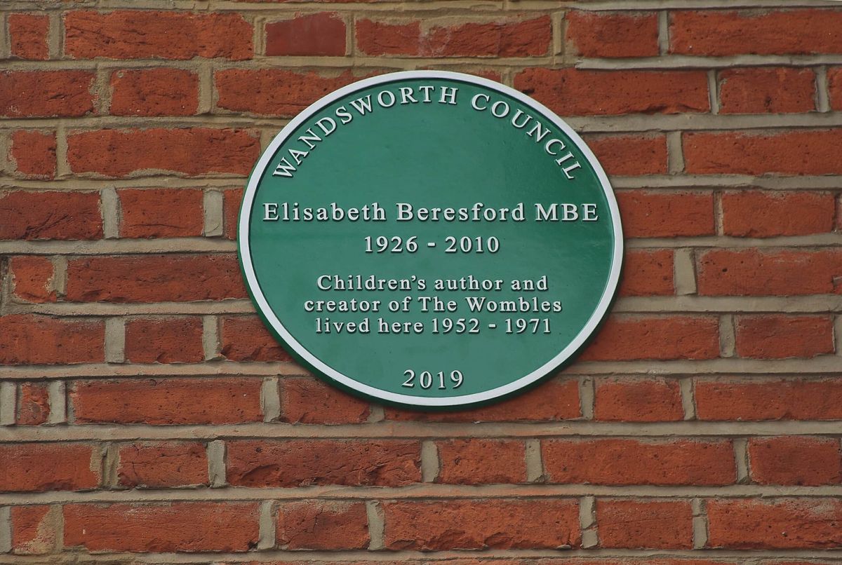 Wandsworth Council. Elisabeth Beresford MBE 1926-2010. Children's author and creator of The Wombles lived here 1952-1971.