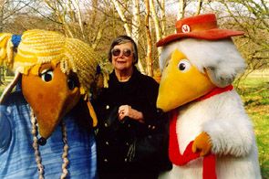 Elisabeth Beresford with Alderney and Orinoco