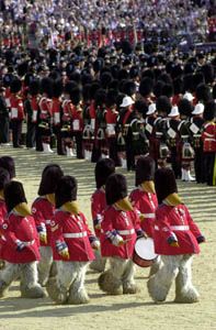 The Wombles in the Queen Mother's 100th birthday parade