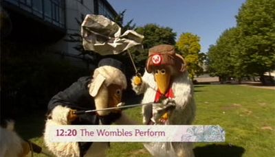 The Wombles collecting litter on This Morning