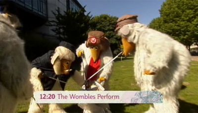The Wombles collecting litter on This Morning
