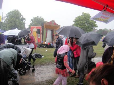 Pouring with rain at the Wimbledon Village Fair 2011